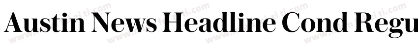Austin News Headline Cond Regular字体转换